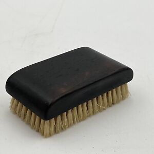 Vintage Pure Bristle Sterilized Clothes Brush Black Real Ebony Wood Handle