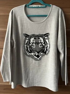 CASHMASOFT PULLOVER Gr. 48 Tigerkopf - Bild 1 von 4