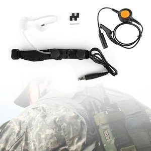 For DP3400 DP3600 APX4000 6-Pin U94 PTT Z-Tactical Throat Mic Adjustable Headset - Zdjęcie 1 z 15
