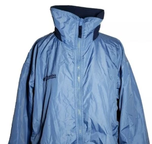 Chaqueta rompevientos Columbia Sportswear para mujer talla L forrada de lana azul cremallera completa - Imagen 1 de 9