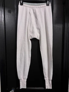 Vintage Hanes Herren Waffel Thermohose weiß Größe Large 38 Zoll - Bild 1 von 3
