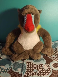 Fiesta Mandrill Baboon Monkey 12" Sitting Plush Stuffed Animal Toy Zoo Jungle - Picture 1 of 2