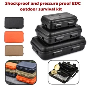 Storage Box Survival Soil Color Plastic Shockproof Airtight Carry Cases L/S Size - Picture 1 of 13
