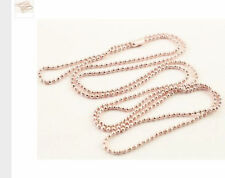 ROSE GOLD BALL BEAD CHAIN NECKLACE 1.5MM 68CMS