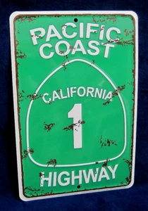 Cartel en relieve PACIFIC COAST HIGHWAY - *HECHO EN EE. UU.* - Decoración de pared de bar garaje cueva para hombre - Imagen 1 de 9