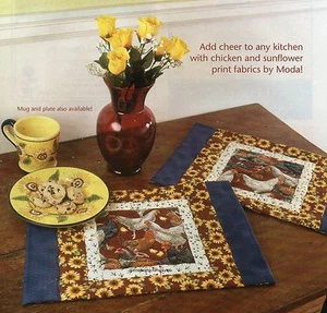 All Cooped Up Quilt Muster zusammengesetzt QQ Platzmatten - Bild 1 von 1