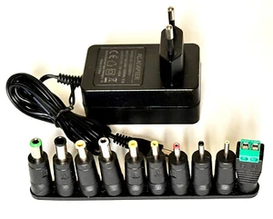 SA-1202000EU ALIMENTATORE UNIVERSALE ESTERNO 12V 2A CON 10 ADATTATORI MULTIUSO - Afbeelding 1 van 7