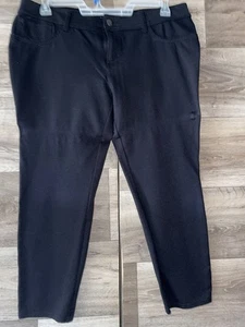 Pantalone donna Faded Glory 18P nero fuliggine elasticizzato pull on slim fit jeggings - Foto 1 di 10