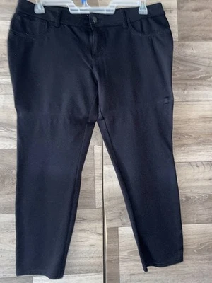 Faded Glory Pants Womens 18P Black Soot Stretch Pull On Slim Fit Jeggings - Image 1 of 4