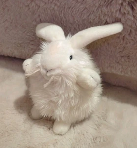 Vintage Unipak Plush 8” White Bunny Rabbit Briar Patch Long Hair Easter  - Picture 1 of 9