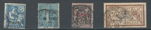 LOTE DE SELLOS CLÁSICOS SOBREIMPRESOS SELECCIÓN COLONIAS FRANCESAS LEVANTANTES USADOS (LEV 680) - Imagen 1 de 1
