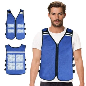 Cooling Vest for Men&Women, Reflective Ice Vest with 32 PCS Ice Packs, Cool J... - Picture 1 of 8