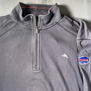 Buffalo Bills Pullover Uomo XXL Tommy Bahama NFL 1/4 Zip Ricamato Pima - Foto 1 di 8