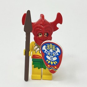 LEGO King Kahuka Islander Minifigure w/ Shield & Headdress Vintage
