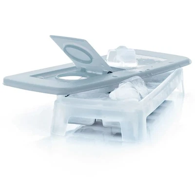 Tupperware Fresh & Pure Ice Cube Tray Icelandic Mist Blue NEW Coffee Fruit Herbs - Image 1 of 4