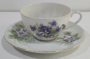 Vintage Blume Floral Porzellan Teetasse & Untertasse Made in Japan - Bild 1 von 7