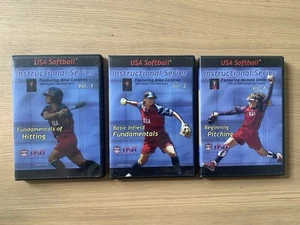 USA SOFTBALL INSTRUCTIONAL SERIES DVDs Fundamentals of Hitting & Outfield Play - Picture 1 of 10