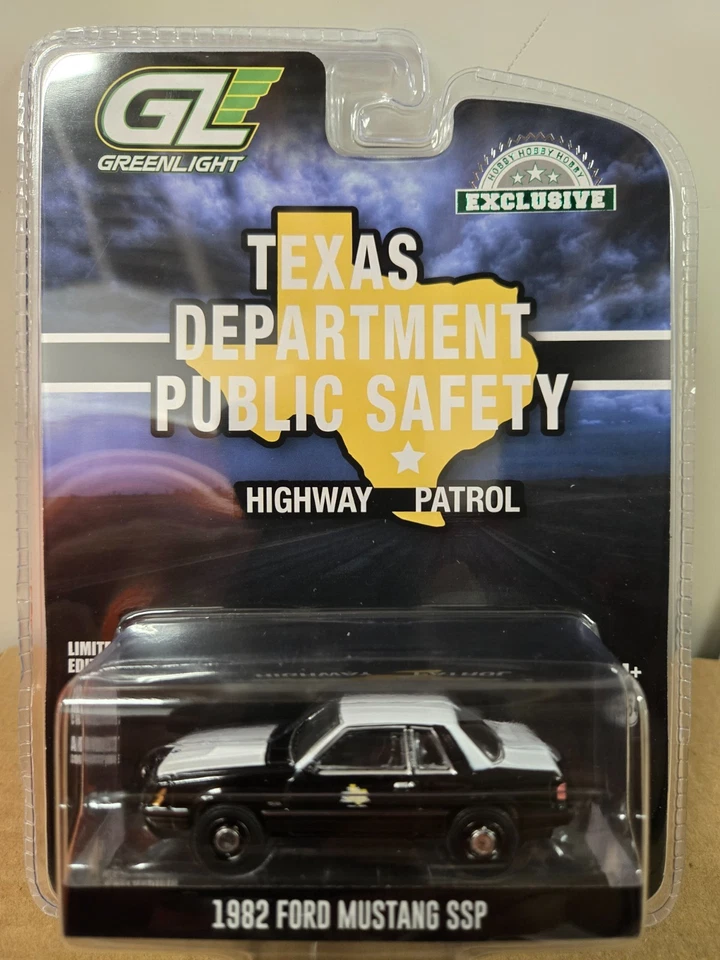 Ford Mustang 1982 Greenlight escala 1/64 Texas DPS SSP Foto 1 de 1
