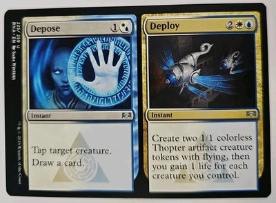 MTG Magic The Gathering Card Depose Deploy Instant Blue White Ravnica Allegiance - Image 1 of 2