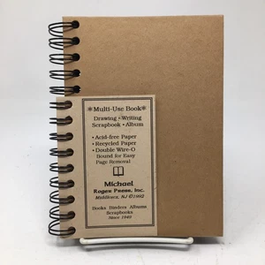 Multi-use Blank Book Black Pages Spiral Michael Roger Drawing Writing Scrapbook - Picture 1 of 3