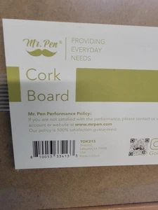 Mr. Pen- Cork Board,Bulletin Board, Cork Bulletin Board, Framed Cork 24"x18" - Picture 1 of 3