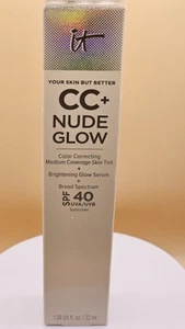 IT Cosmetics CC+ Nude Glow Medium Coverage Skin Tint 40 SPF Medium Tan 32ml - Picture 1 of 2