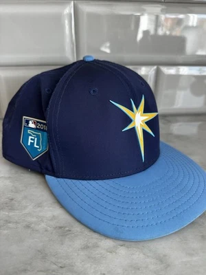 New Era Mens Tampa Bay Rays MLB Diamond Era 59Fifty Fitted Hat Cap Size 8 - Image 1 of 4