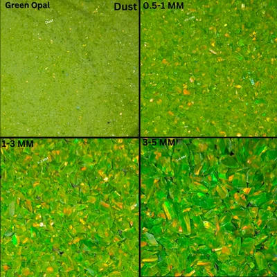 Crushed Green Opal Opal Gemstone Coarse All Size Multi Fire Opal For Inlays - Image 1 of 4