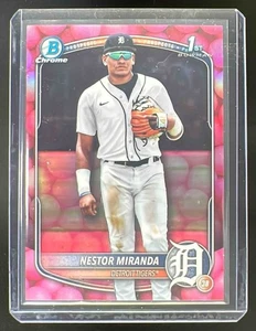 2025 Bowman Chrome Bubblegum Nestor Miranda #BCP-217 1st Prospect Tigers - Picture 1 of 2