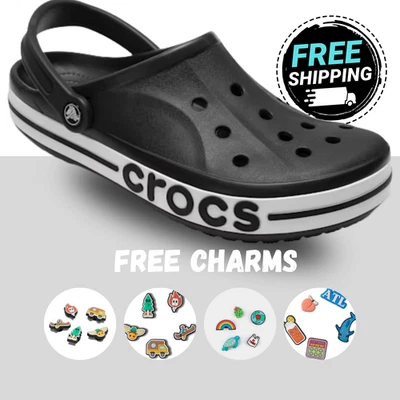 Crocs Bayaband Black Clogs – Unisex Waterproof Slip-On with Free Charms Gift - Image 1 of 4