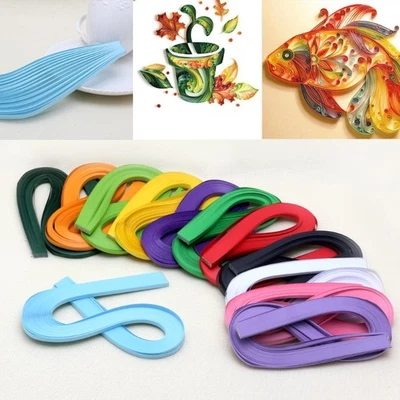 Quilling Paper 120 Stripes 5mm Width Pure Color Adults DIY Fun Accessory - Image 1 of 4