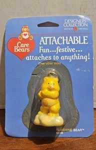 Vintage 1980's ❤ CARE BEARS ❤ Attachable Key Chain - FUNSHINE Figure - Picture 1 of 3