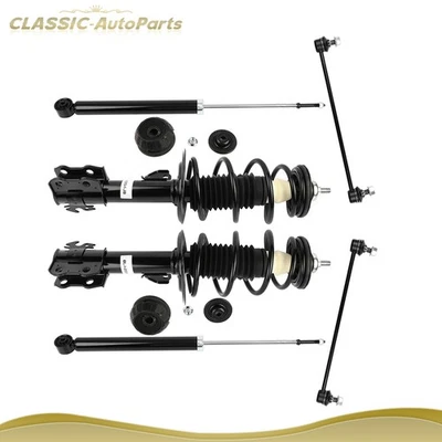 Loaded Fits 2007-2012 Toyota Yaris Complete Front Rear Shock Struts Sway Bar Kit - Image 1 of 4
