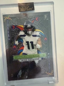 2023 Wild Card Jaxson Smith-Njigba Joker Rookie Black Shimmer Refractor 1/1 - Picture 1 of 2