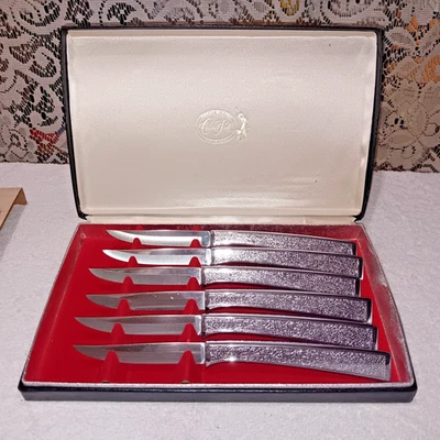 Juego en caja de 6 cuchillos de acero inoxidable Great Blades Carvel Hall asas esmeriladas Foto 1 de 4