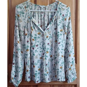 Lucky Brand Shirt Women's XS Bohemian Cottagecore Prairiecore Farmcore Hippie - Picture 1 of 10