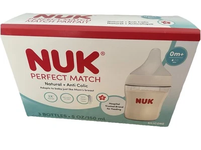 Biberón NUK Match - Flujo medio - 8 oz/3 paquete Gran oferta Foto 1 de 4
