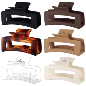Hair Clip, 3.5 Inch Medium Hair Claw Clips 6 Pack for Women and Girls - Amber... - Picture 1 of 7
