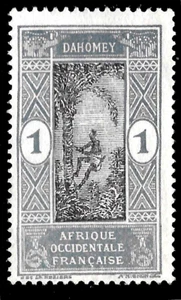 1913 FRANCE  Colony DAHOMEY SC#42 MNG  VF MAN CLIMBING OIL PALM /TREES/ - Picture 1 of 2