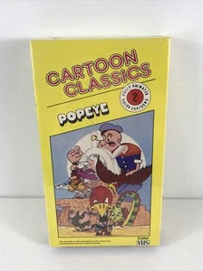 NEW Popeye Cartoon Classics Fully Animated Color Cartoons VHS Tape New Age 1986 - Picture 1 of 6