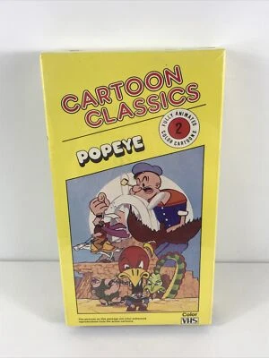 NEW Popeye Cartoon Classics Fully Animated Color Cartoons VHS Tape New Age 1986 - Image 1 of 4