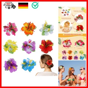 8 Stücke Bunte Haarspangen Damen, Hawaii Blume Haarklammern Mädchen, Hibiskus... - Bild 1 von 9
