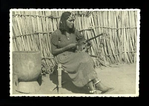 cartolina militare FOTOGRAFICA colonie COSTUMI-DONNA tribu' BILENA - Imagen 1 de 1