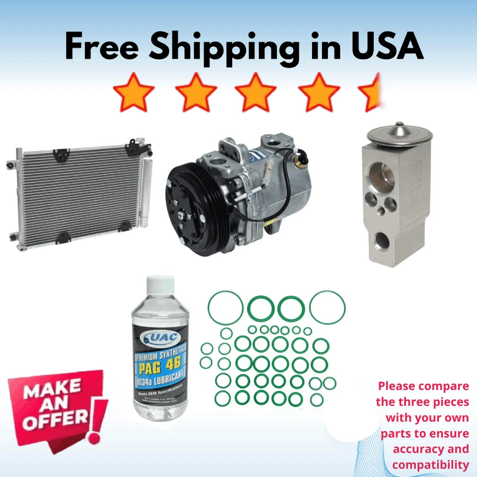 Compressor, Condenser & Valve A/C Fit Suzuki Grand Vitara 2000-2002 - Image 1 of 1