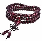 Deep Red Wooden Bead Bracelet Top Quality Jewellery For Men Women A096