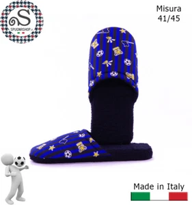 Ciabatte, ciabattine, Pantofole Uomo 41/45 Idea Regalo Bianco Nero TIFOSO Inter - Picture 1 of 1