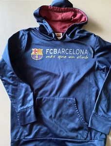 FCB Barcelona International Club Sudadera con Capucha Chaqueta Sudadera Azul Pequeño Fútbol - Imagen 1 de 4