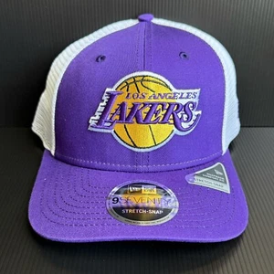 New Era Adult Los Angeles Lakers Purple / White 9Forty Adjustable Trucker Hat - Picture 1 of 7