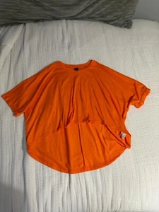 Shein Short Sleeve Cropped T-Shirt SIZE: M Orange - Picture 1 of 3