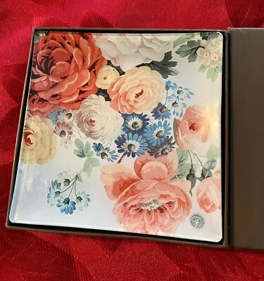 Nuevo en caja Plato de baratija de estudio con flecos Rosas Flores Nuevo en caja Casablanca ☼ Foto 1 de 4